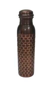 Bouteille d'eau en cuivre antique de dernière conception pour l'eau minérale Conteneur d'eau potable Bouteilles de yoga pour la santé - Product Image 3