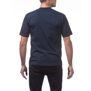 Ringer Club algodón manga corta Camisetas hombres Proclub peso pesado sólido manga corta Camisetas cuello redondo - Product Image 4