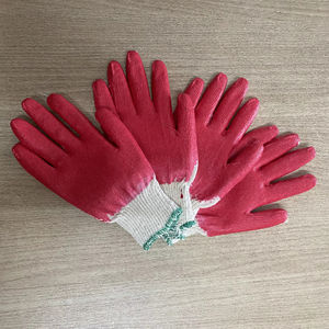 Gants enduits de caoutchouc vietnamien Gants de travail de sécurité anti-coupures et antidérapants avec coton réutilisable semi-enduit de latex pour le jardinage - Product Image 1
