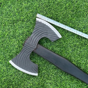 Double-Edged <b>Axe</b> Hand Forged Double Headed Bearded <b>Axe</b>, Viking Engraved Double-Headed Viking <b>Axe</b> - Product Image 5