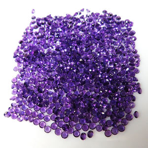 หินอเมทิสต์สีม่วงเจียระไนแบบเหลี่ยมเพชรพลอยขนาด10มม. 11มม. 12มม. กำหนดขนาดเองขายส่ง - Product Image 6