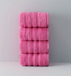 BOOVI Vense Rosa - 4 Ad. 50x90 Cm. 100% Pure Cotton, Quality <b>Towel</b> Set, <b>Hand</b> | Face | <b>Bathroom</b> | Luxury <b>Towels</b> - Product Image 2