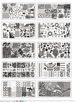 Plaques d'estampage d'art d'ongle de papillon de conception française personnalisée kit de plaque d'estampage d'ongle de dessin animé de gel UV
