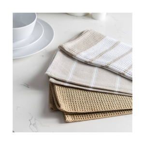 Apportez à la maison Eco 100% coton brodé à la main 18x28 séchage rapide léger recyclable célébration Crochet Style serviettes de cuisine - Product Image 5