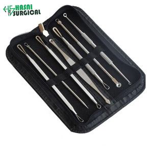 เครื่องมือกำจัดสิวเสี้ยน Hasni Surgical Blackhead Remover Comedone Extractor สำหรับรักษาสิว ทำความสะอาดรูขุมขน ทำจากสแตนเลส กันน้ำ ใช้ได้กับจมูก ใบหน้า และผิวกาย - Product Image 1