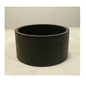 Cuenco de madera negro para servir, arroz martillado, perfecto para servir alimentos, Decoración de cocina - Product Image 1