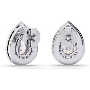 Pendientes de aro de oro blanco de 10K Lab Grown VS Clarity Diamond Huggee para mujer - Product Image 3