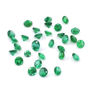 Natural Zambian Emerald Calibrated <b>Rounds</b> 3mm Natural Loose Faceted Emerald Gemstone For Jewelry Making Ready To Use - Product Image 1