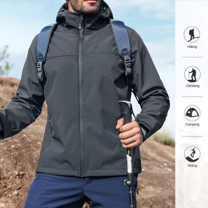 Veste Softshell Unisexe d'Hiver pour l'Extérieur, à Capuche, en Toile, Fermeture Éclair Intégrale, Imperméable, Respirante, Coupe-Vent, Écologique, Séchage Rapide - Product Image 3
