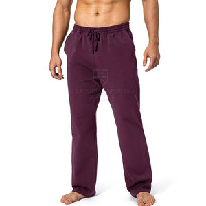Fashionable Lightweight Mid Waist Men <b>Flare</b> Baggy <b>Sweatpants</b> Slim Fit Comfortable Casual Breathable Eco-Friendly 100% Cotton - Product Image 1