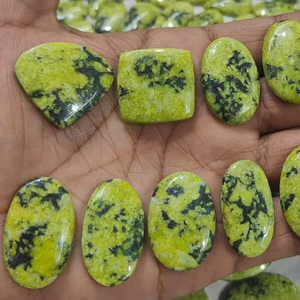 Lote al por mayor de piedras preciosas de cuarzo verde cabujón de lizardita natural para la fabricación de joyas propiedades curativas de tamaño de forma de mezcla suave - Product Image 4