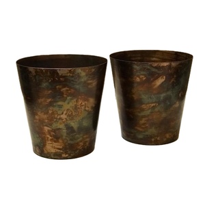 Pot à bougie en métal de forme conique en laiton Antique, grand plateau de Table le plus vendu, nouveau Design récipient à bougie en fer - Product Image 1