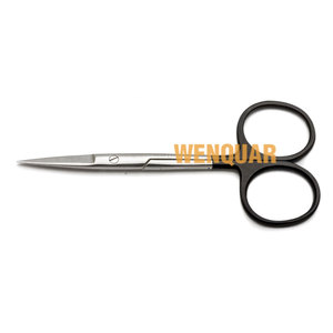 Fórceps curvos quirúrgicos y dentales manuales de alta calidad TC 14cm acabado medio dorado soporte de aguja Castroviejo de acero inoxidable - Product Image 4