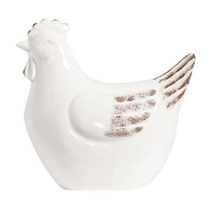Sculpture de poule blanche décorative pour la décoration de jardin à la maison Rôtissoire de poulet de qualité supérieure Statue d'oiseau faite à la main à vendre - Product Image 1