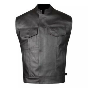Chaleco de cuero genuino para motorista, prenda de cuero Original para motocicleta, maximiza el desgaste - Product Image 3