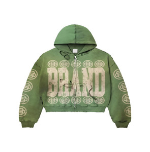 2025 sweats à capuche surdimensionnés unisexes 100% coton thermique 450 GSM sweats à capuche en molleton personnalisé sérigraphié sweats à capuche - Product Image 4
