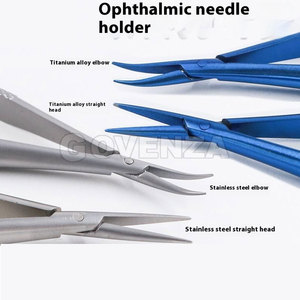 Portaagujas de Microcirugía Médica de Acero Inoxidable, Agarre Ergonómico Manual, Cabeza Recta y Curva, para Cirugía Estética - Product Image 2