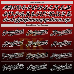 Camiseta de Béisbol de Diseño Auténtico, Color Rojo y Negro Degradado, con Logotipo Personalizado de Alta Calidad, Transpirable, Absorbe la Humedad, Talla Grande, Unisex - Product Image 5
