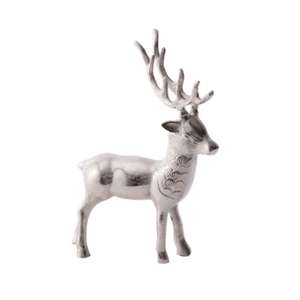 รูปปั้นกวางเรนเดียร์ตกแต่งอลูมิเนียมสีเงินล้วนแบบตั้งของตกแต่งบ้านในวันหยุดคริสต์มาส2025รูปปั้นสัตว์กวางเรนเดียร์ - Product Image 4