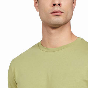 Conjuntos lisos de verano para caballeros, traje de tela de algodón, camisetas de cuello redondo para hombre, conjuntos cortos, ropa de verano al por mayor, ropa informal - Product Image 6