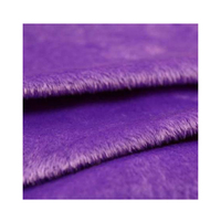 Tissu en peluche de haute qualité Super doux 1C Tricot Pile courte 3mm couleur violette pour doublure de vêtement en peluche