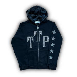 Venta al por mayor de alta calidad 100% algodón Y2K personalizado Zipup Puff estampado 3D espuma polar en blanco hombres Fullzip de gran tamaño con cremallera - Product Image 4