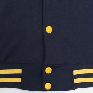 Custom Men's <b>Wool</b> Letterman Varsity Jacket Real Leather Sleeves Black Custom Color Embroidery Logos Sport Style <b>Fabric</b> Jacket - Product Image 5