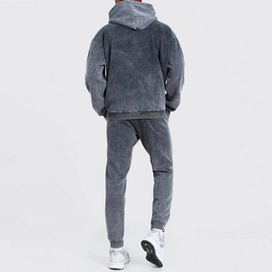 Chándal personalizado de alta calidad transpirable lavado con ácido chándal para hombres colores personalizados tamaño lavado con ácido chándal - Product Image 2