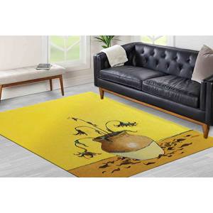 Alfombra con diseño de girasol de Banksy: Decoración antideslizante para la entrada, alfombra de chenilla - Product Image 4