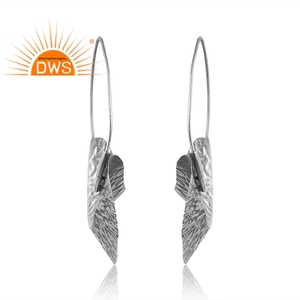 Best Selling Oxidized Sterling Silver Natural <b>Red</b> Zircon Gemstone Dangle <b>Earring</b> Custom Jewelry Manufacturer - Product Image 2