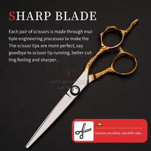 Ciseaux de coiffure en acier inoxydable de qualité supérieure Ciseaux de coiffure pour la coupe de cheveux vente en ligne en usine - Product Image 3