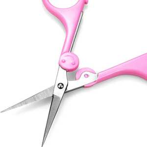 Tijeras para cejas de acero inoxidable curvadas plegables portátiles para el cuidado fácil de viajar Hoja afilada y bordes precisos - Product Image 3