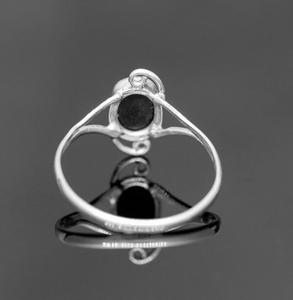 Anillo de ónix negro con cabujón ovalado, joyería de piedras preciosas hechas a mano de Plata de Ley 925, anillo de regalo elegante para mujer - Product Image 4