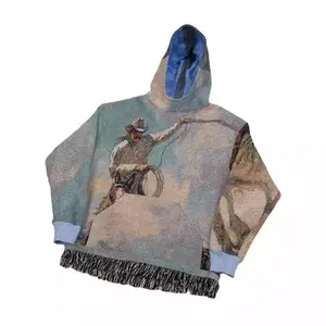 Sweat à capuche personnalisable imprimé numérique 100% coton pour hommes avec poche kangourou et couche thermique pour les aventures de voyage d'hiver - Product Image 4