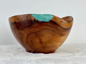 Cuenco de resina de madera hecho a mano, centro de mesa rústico moderno único, para el hogar Decoración elegante y la cocina, arte llamativo - Product Image 6