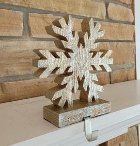 ที่แขวนถุงเท้าลายเกล็ดหิมะ ดีไซน์โลหะสีน้ำตาล 100 ชิ้น ขนาดสั่งทำได้ สำหรับตกแต่งงานปาร์ตี้คริสต์มาส - Product Image 2