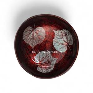 Tazón de Coco Lacado con Incrustaciones de Concha, Hecho a Mano, Pedido al por Mayor, Fabricante de Vietnam - Product Image 6