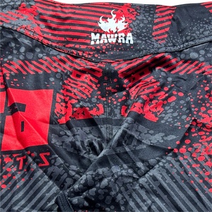 Pantalones cortos MMA para hombre hechos a medida OEM al por mayor pantalones cortos elásticos impresos sublimados con logotipo frontal para luchar - Product Image 6