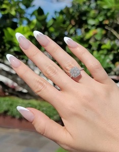 Hermoso cojín corte laboratorio cultivado diamante Halo anillo de compromiso laboratorio creado anillo de diamante excelente corte mejor regalo para tu esposa - Product Image 4