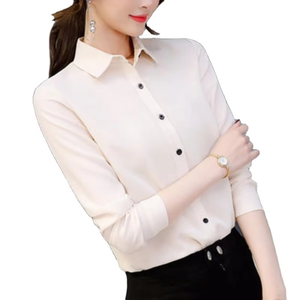 Polos de buena calidad para mujer, camisas casuales de manga larga con cuello vuelto personalizado para mujer, cómodas y transpirables - Product Image 6