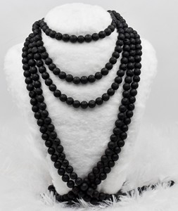 Perles de guérison naturelles rondes Lava 8 mm, best-sellers, pour la création de bijoux et la méditation - Product Image 6