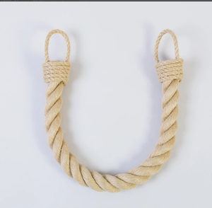 Extra <b>Thick</b> Beige Hemp <b>Rope</b> Curtain Tiebacks - Chunky Tie Back Curtain Jute Tieback..Curtain Holdback..Jute <b>Rope</b>..Window Decor - Product Image 1