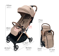 Poussette bébé pliable en un clic, poussette compacte, chariot de voyage, chariot d'équilibre léger et personnalisable