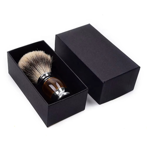 Brosse à barbe en bois Silvertip Badger avec manche métallique, logo personnalisé, vente en gros 2026n - Product Image 5