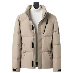 Veste d'hiver matelassée pour homme, fermeture éclair, tricotée, imperméable, coupe-vent, respirante, grande taille, style bulle - Product Image 1