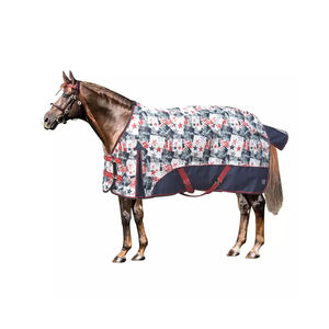 Manteau et tapis d'hiver d'équitation Ripstop 600 Denier du meilleur fabricant Tapis de cheval de participation avec rembourrage en coton et doublure en nylon - Product Image 3