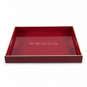 Modern Lacquer Decorative Serving <b>Tray</b> with Flexible Design for Home Dining <b>Table</b> From Vietnam - Product Image 2