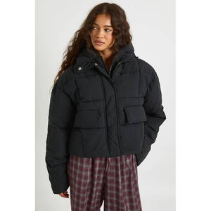 Chaquetas Acolchadas de Punto Transpirables de Manga Larga para Mujer con Capucha, Cálidas, Casuales, Talla Grande, para Invierno - Product Image 1