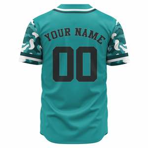 เสื้อเบสบอลผ้าโพลีเอสเตอร์ระบายอากาศแขนสั้นติดกระดุม - Product Image 2