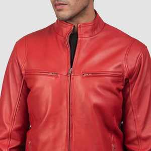 Chaqueta de Cuero 100% Piel de Vaca Auténtica Personalizada 2026 para Hombre, de Alta Calidad, Resistente al Agua, Estilo Universitario, Cuello Alto, Talla Grande - Product Image 4
